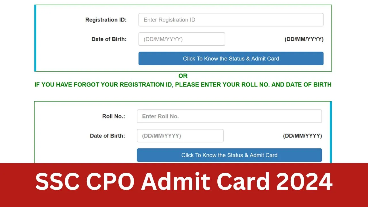 SSC CPO Hall Ticket 2024